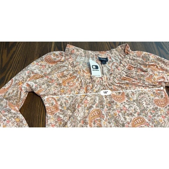 Buckle Daytrip floral blouse Women’s XS Ditzy Cottagecore Lightweight Boho Pink - Picture 8 of 15